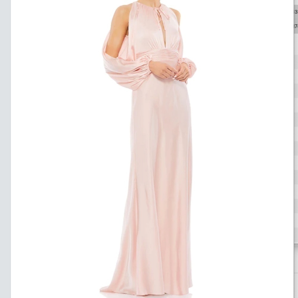 MAC DUGGAL Wedding Bridesmaid Formal Prom Long Flowy Romantic Gown • size 16 NWT